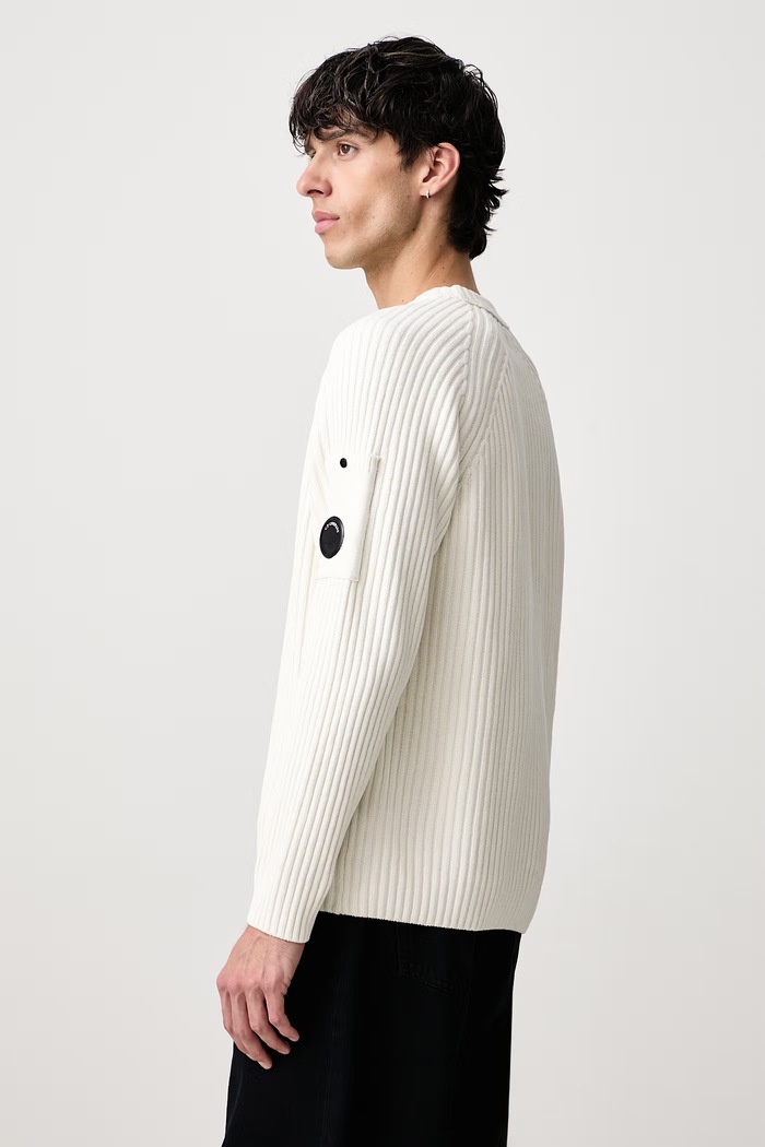 Sweter męski bawełniany C.P. Company 21CMKN049A005558G beżowy