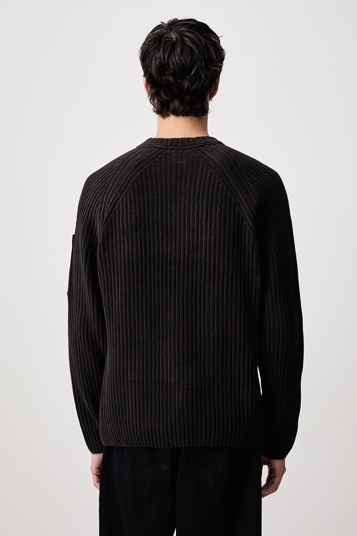 Odzież C.P. Company Sweter męski bawełniany 21CMKN049A005558G czarny