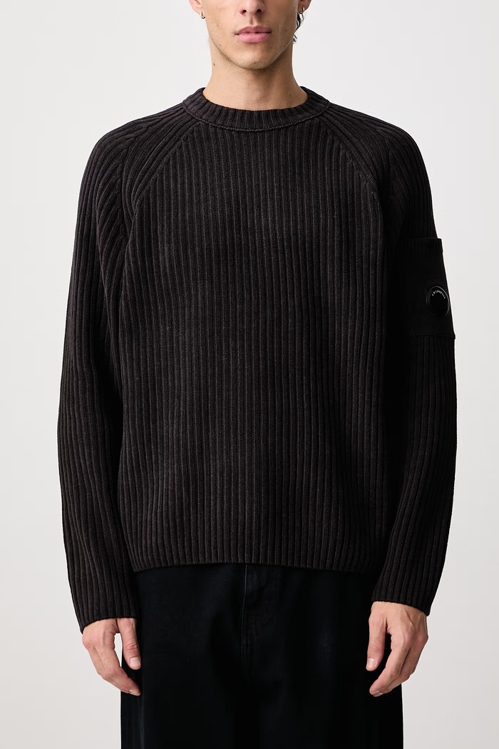 Sweter męski bawełniany C.P. Company czarny 21CMKN049A005558G