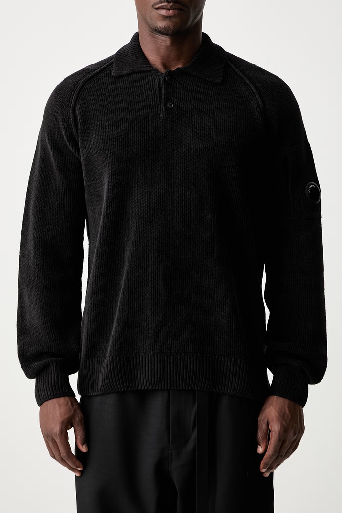 C.P. Company sweter bawełniany męski 21CMKN198A005558G czarny