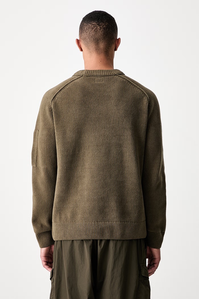 Odzież C.P. Company sweter bawełniany męski 21CMKN196A005558G zielony