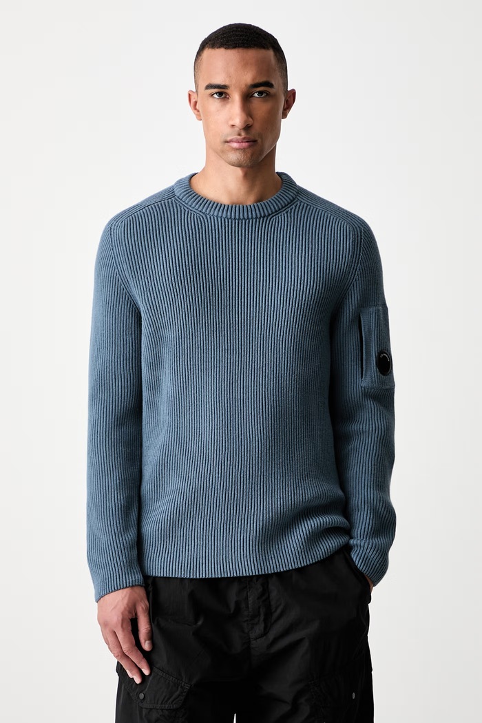 C.P. Company sweter męski niebieski 21CMKN101A006608A
