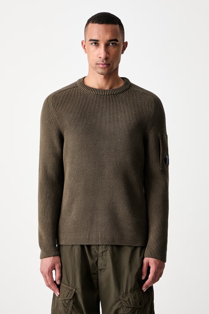 C.P. Company sweter męski zielony 21CMKN101A006608A