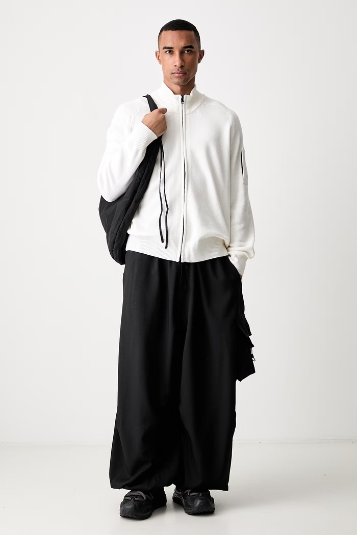 C.P. Company kardigan z wełną męski 21CMKN088A110149A beżowy AW26