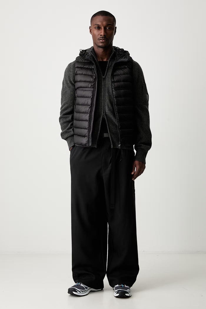 C.P. Company kardigan z wełną męski 21CMKN088A110149A szary AW26