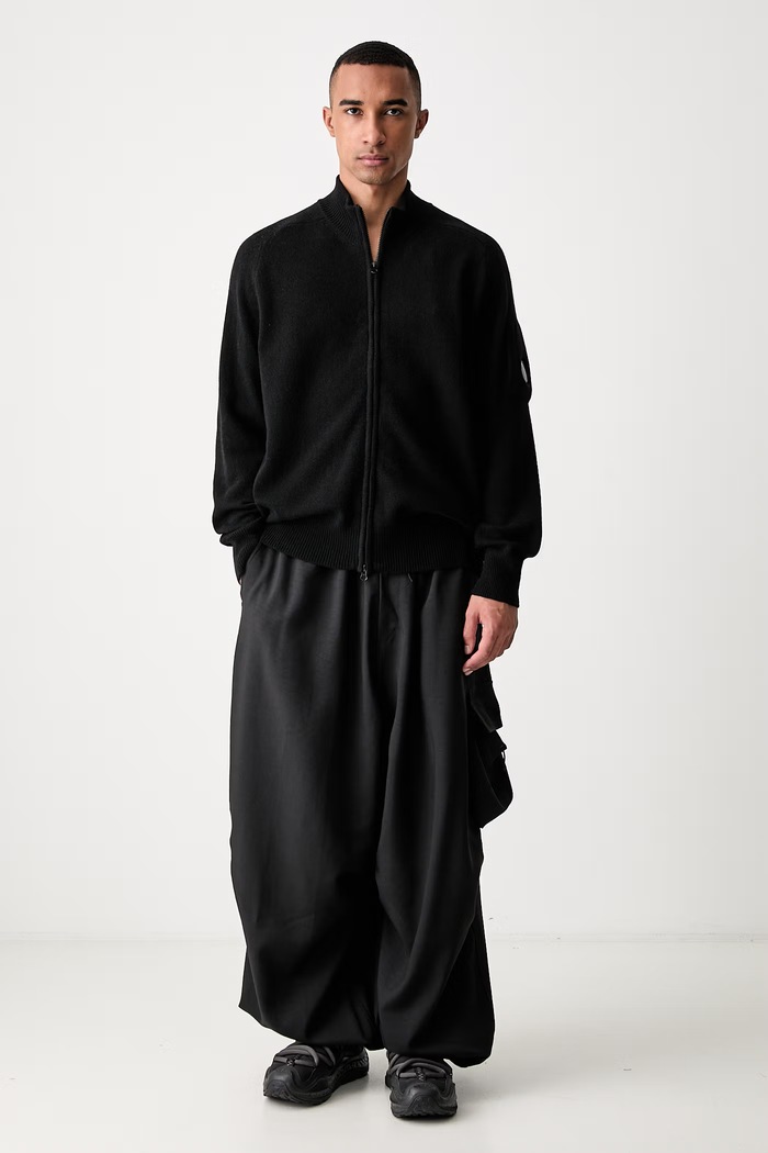 C.P. Company kardigan z wełną męski 21CMKN088A110149A czarny AW26