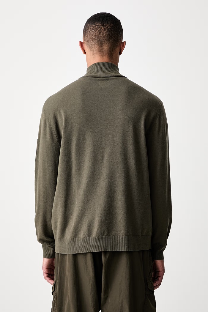 Odzież C.P. Company sweter z wełną męski 21CMKN070A005528A zielony
