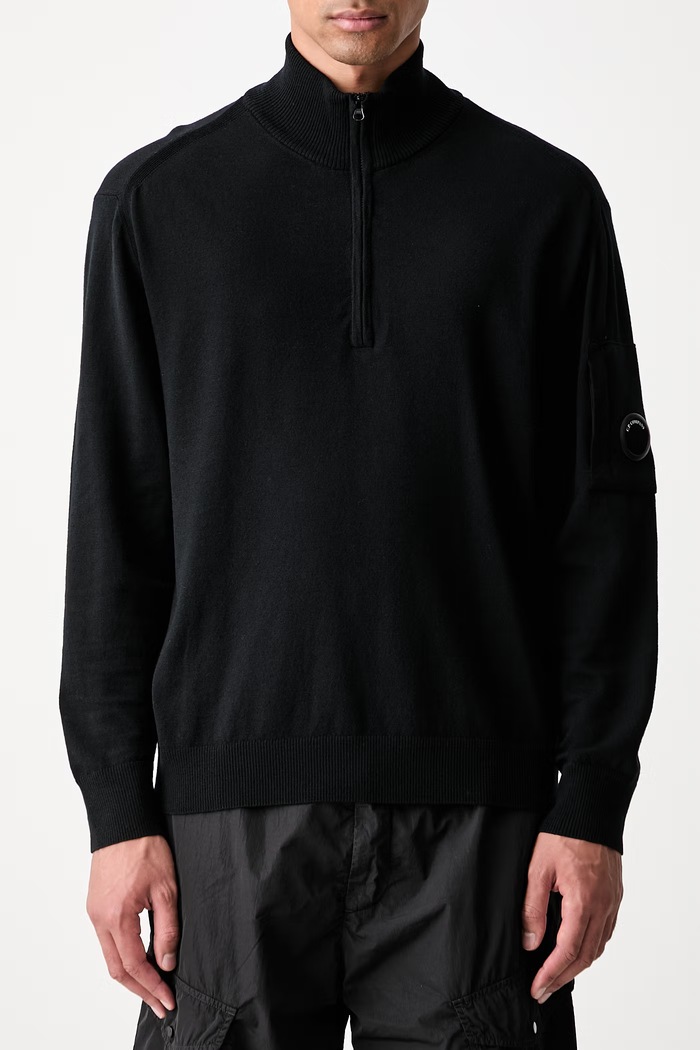 C.P. Company sweter z wełną męski 21CMKN070A005528A czarny