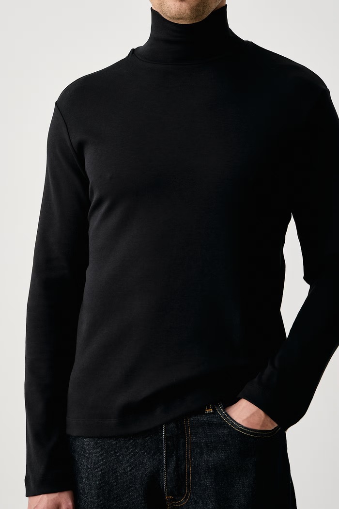 Longsleeve męski bawełniany Sisley 35P2S200G czarny