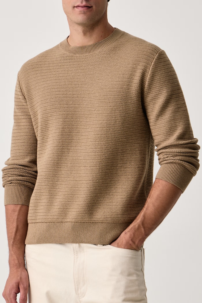 Sweter męski z wełną Sisley 1B3TS105H beżowy