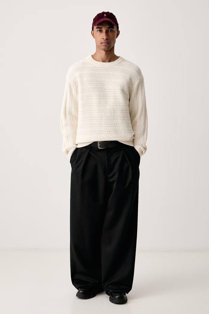 Calvin Klein Sveter pánsky s prímesou vlny LV04LH315G béžová AW26