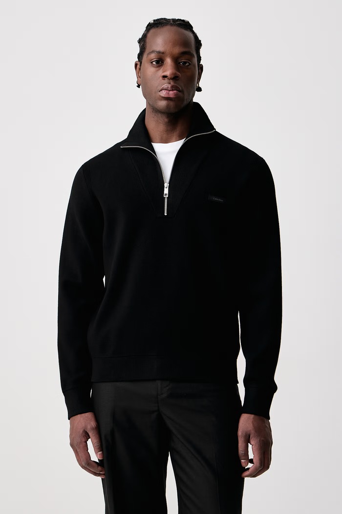 Calvin Klein Πουλόβερ ανδρικό με βισκόζη μαύρο LV04LH329G