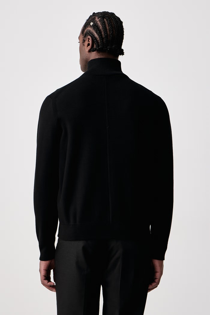 Ρούχα Calvin Klein Πουλόβερ ανδρικό με βισκόζη LV04LH329G μαύρο