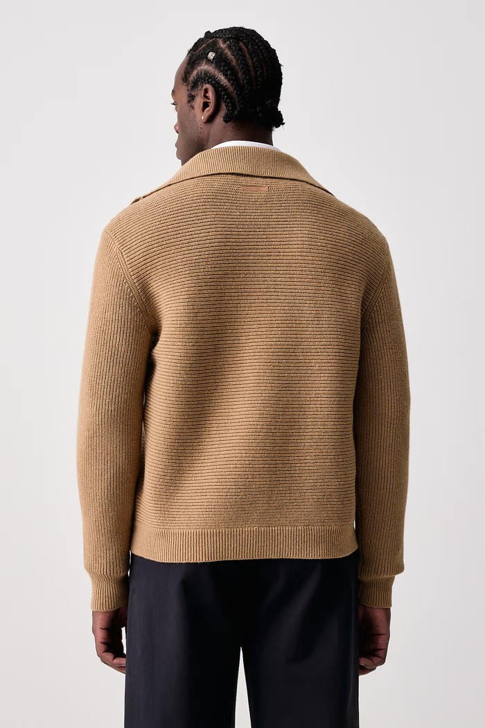 Odzież Calvin Klein Sweter męski z dodatkiem wełny LV04LH311G beżowy