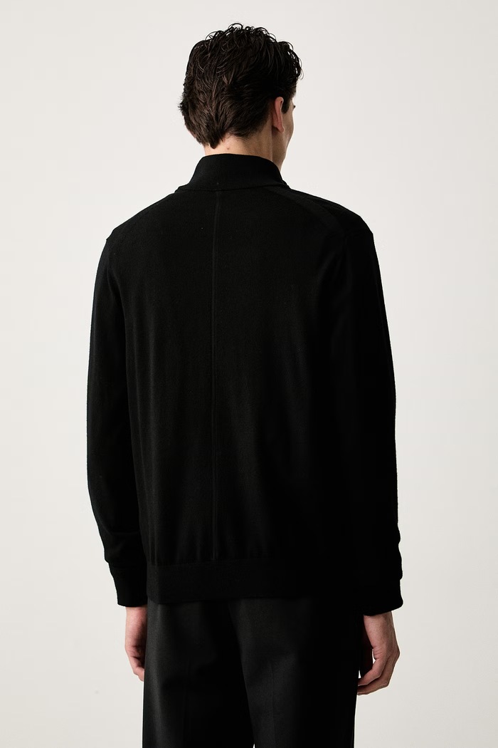 Odzież Calvin Klein sweter rozpinany męski wełniany LV04LH320G czarny