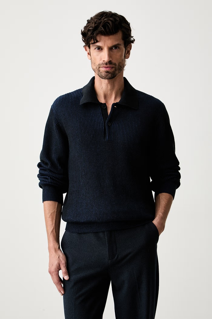 Calvin Klein sweter męski bawełniany niebieski LV04LH306G