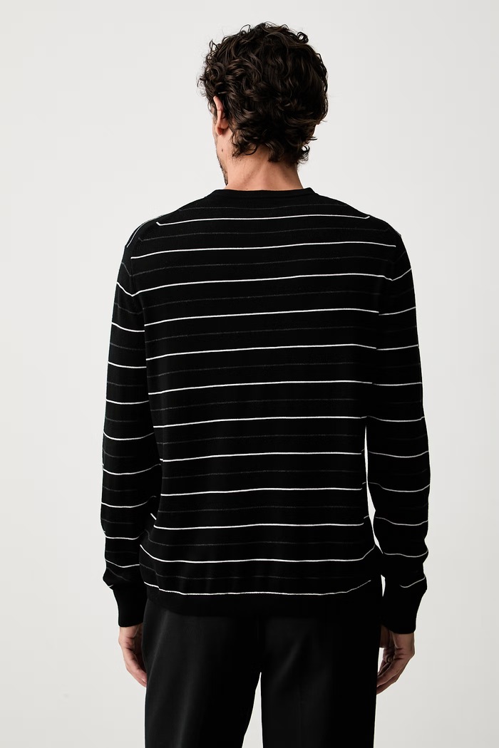 Odzież Calvin Klein sweter męski z wełny merino LV04LH300G czarny