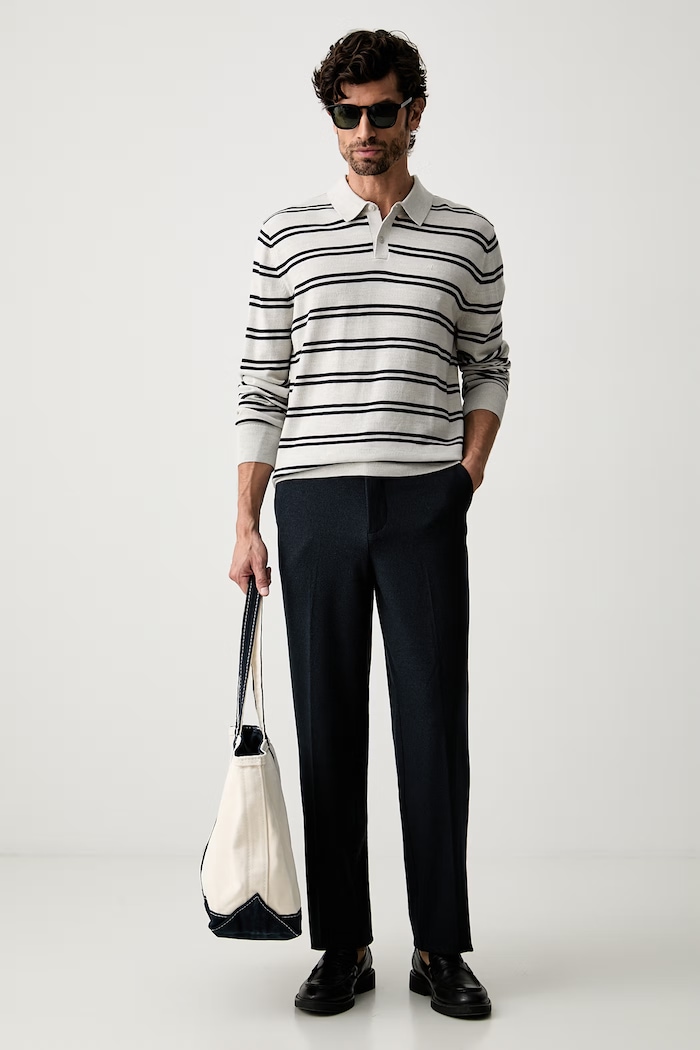 Calvin Klein sweter męski wełniany LV04LH301G szary AW26