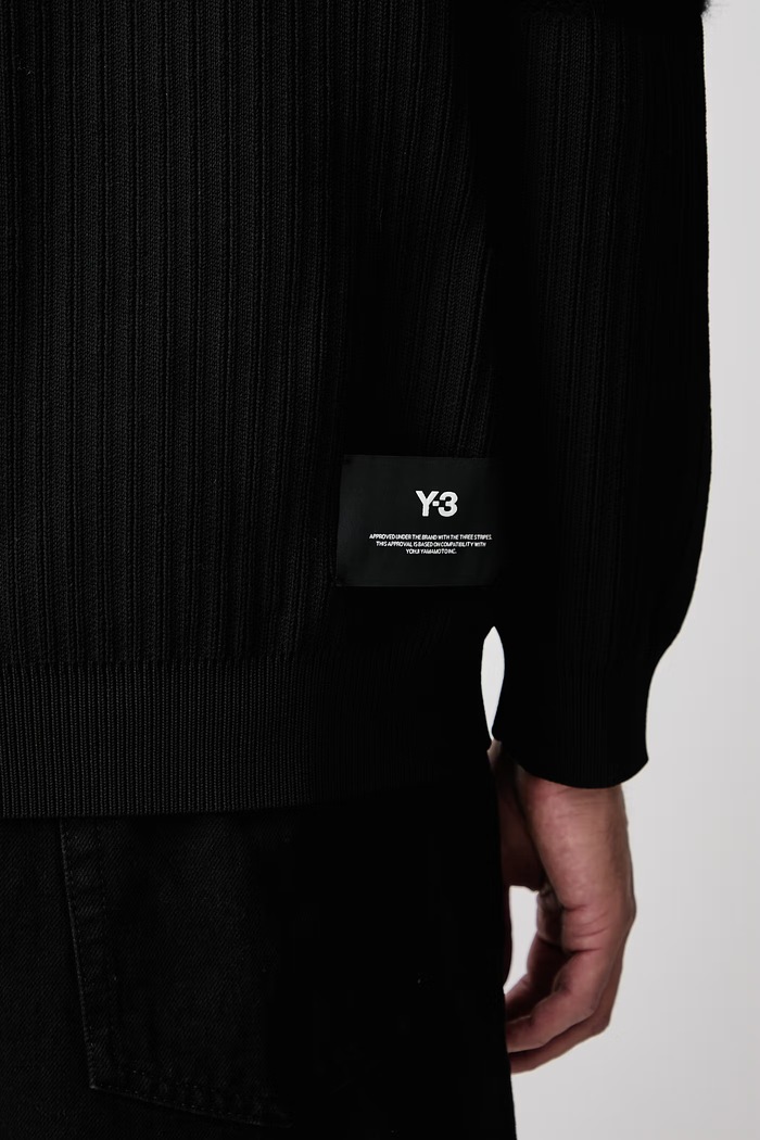 Y-3 M 1/2 ZIP KNIT sweter męski z dodatkiem moheru KR1119