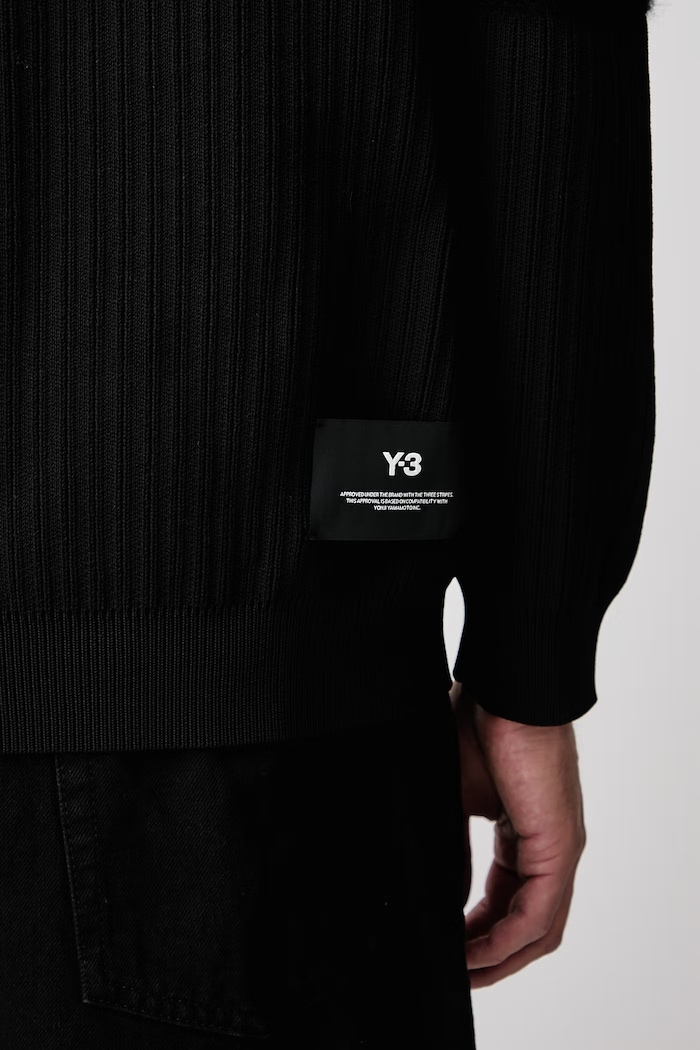 Y-3 M 1/2 ZIP KNIT sweter męski z dodatkiem moheru KR1119