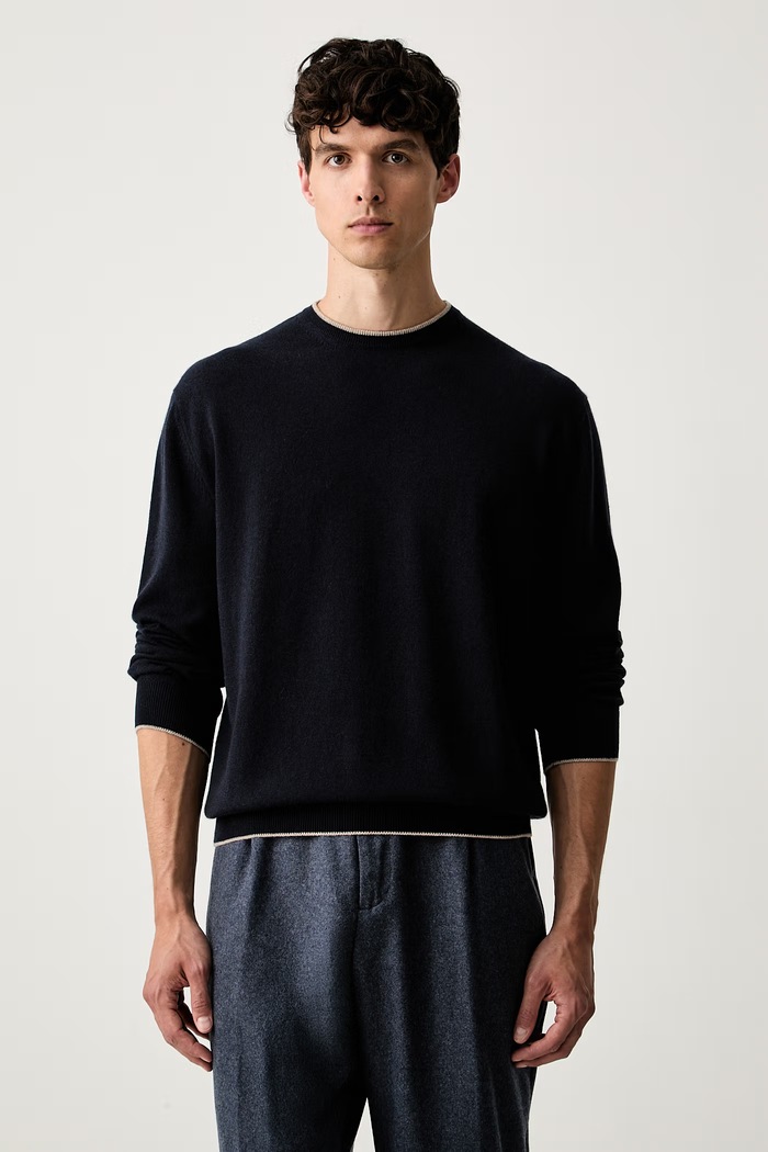 Paul&Shark sweter męski kaszmirowy granatowy 99311039