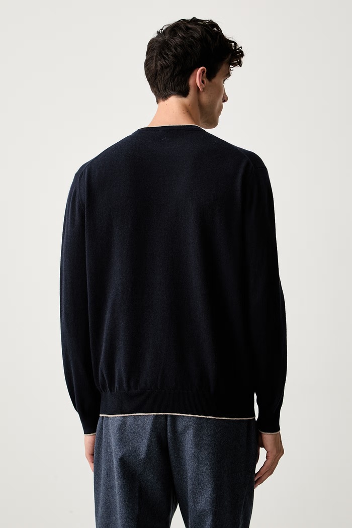 Odzież Paul&Shark sweter męski kaszmirowy 99311039 granatowy