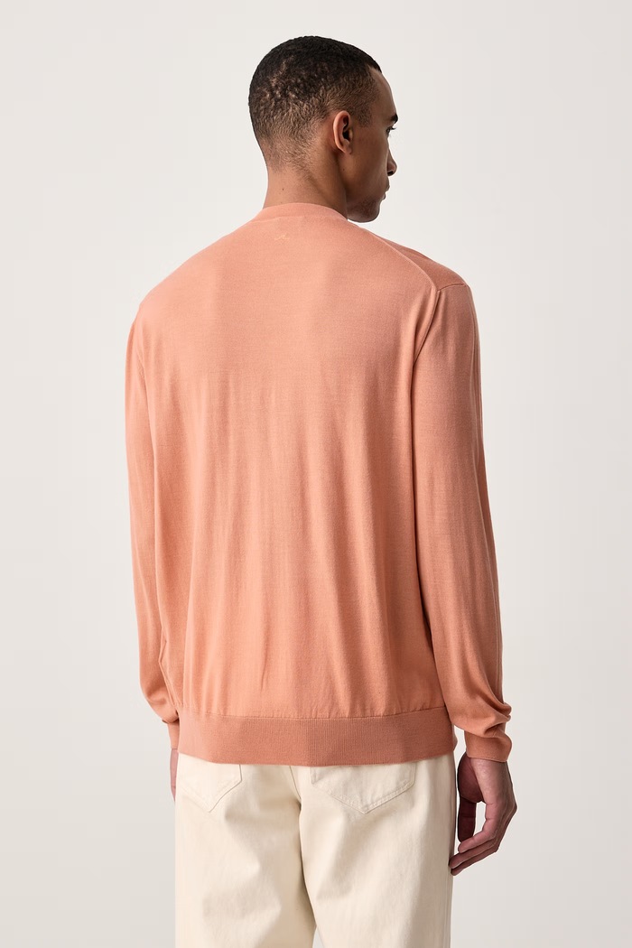 Odzież Paul&Shark Sweter męski wełniany 99311034 pomarańczowy