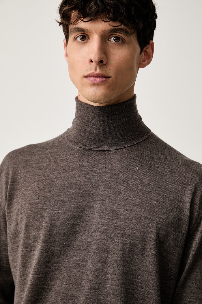 Paul&Shark golf męski wełniany brązowy 26411550