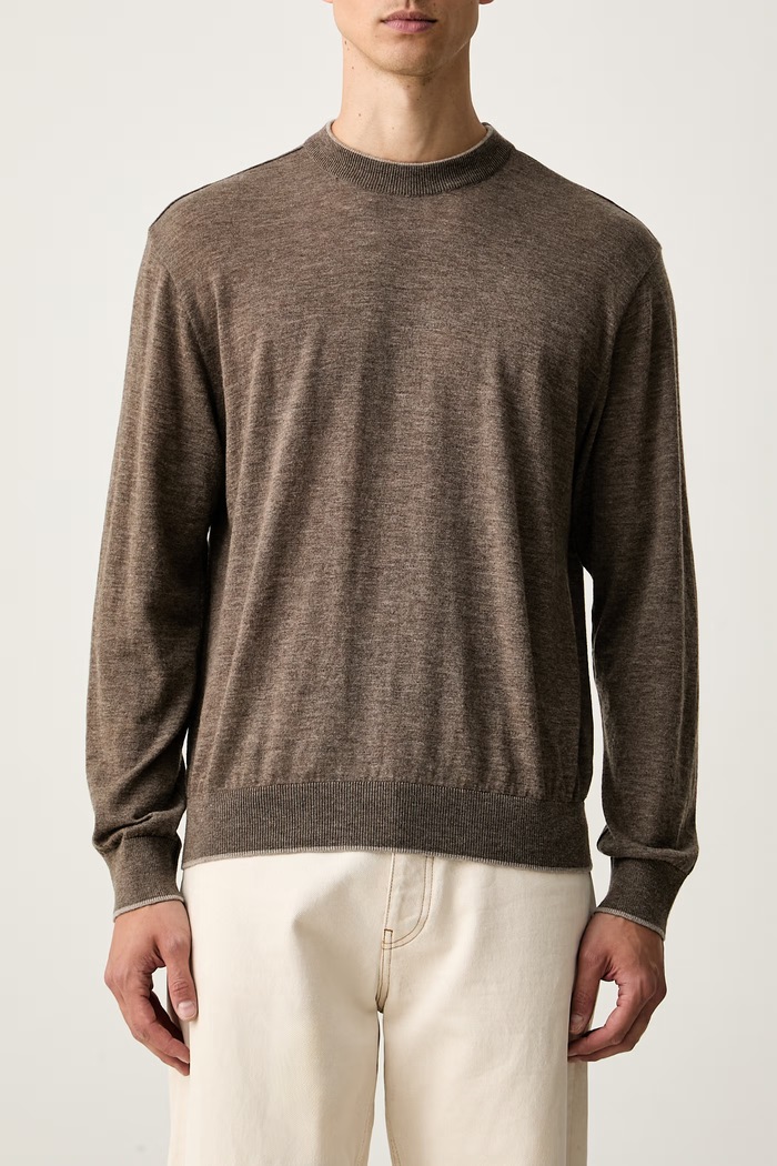 Paul&Shark sweter męski wełniany 16311011 brązowy