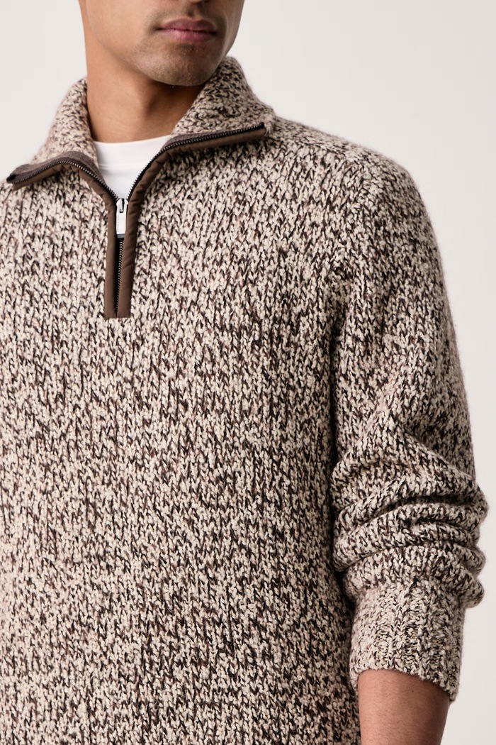 Sweter męski z wełną Paul&Shark 15311183 beżowy