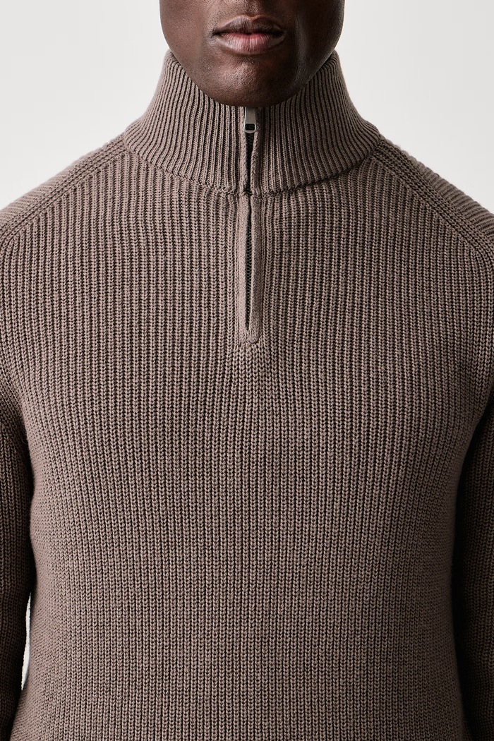 Odzież United Colors of Benetton Sweter męski z dodatkiem wełny 12D5U202D brązowy