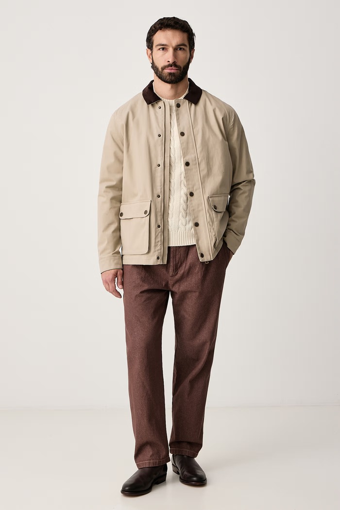 United Colors of Benetton Sveter pánsky s vlnou 1VFBU10BP béžová AW26