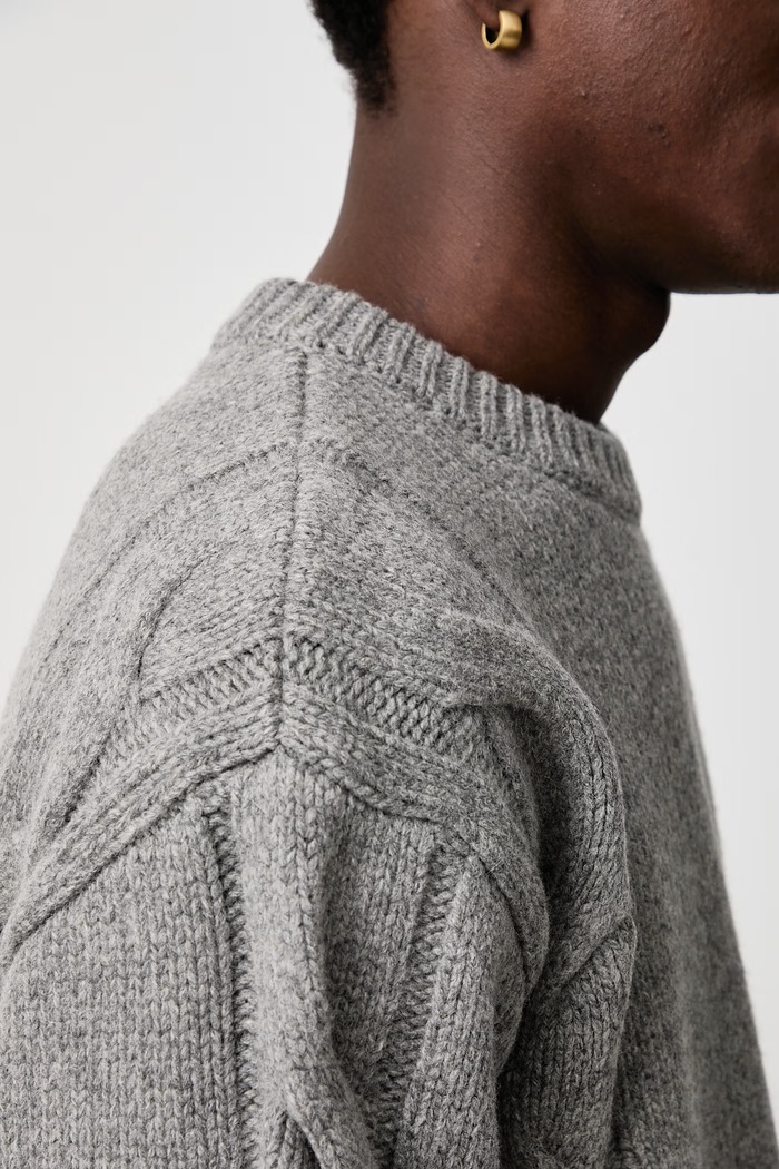 Axel Arigato Beam Cable-Knit sweter z wełną damski A4005002