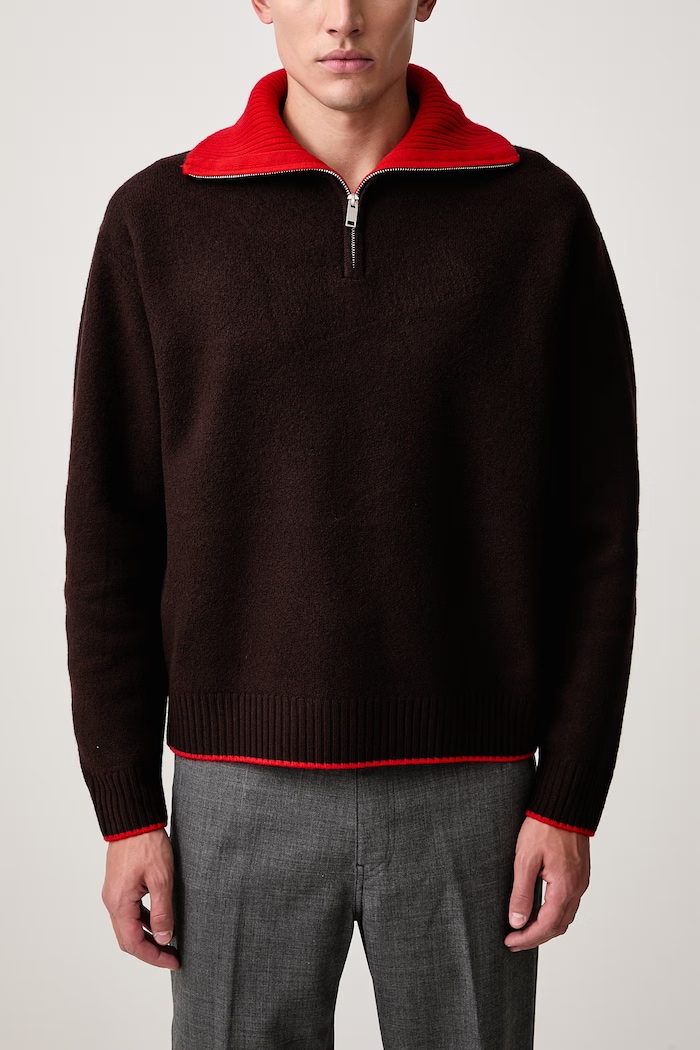 Sweter wełniany męski Axel Arigato bordowy A4140002