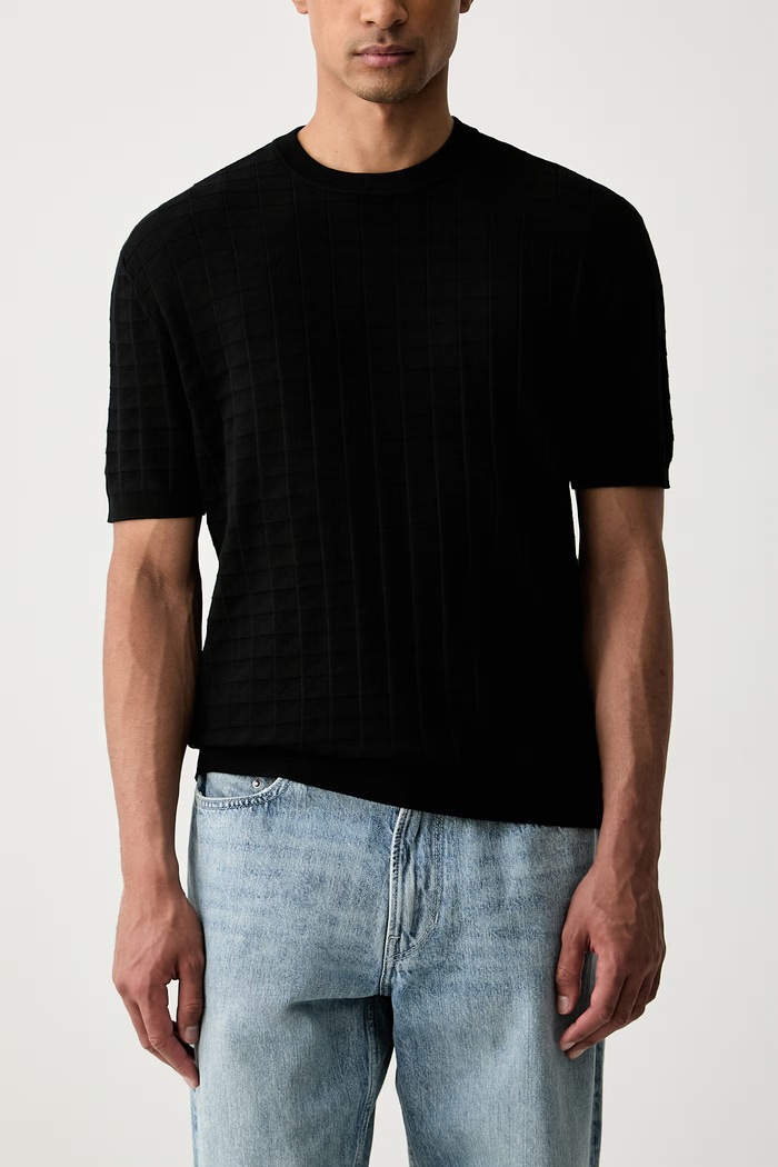 Armani Exchange футболка-свитер мужская с вискозой чёрный XM003007.AF10454