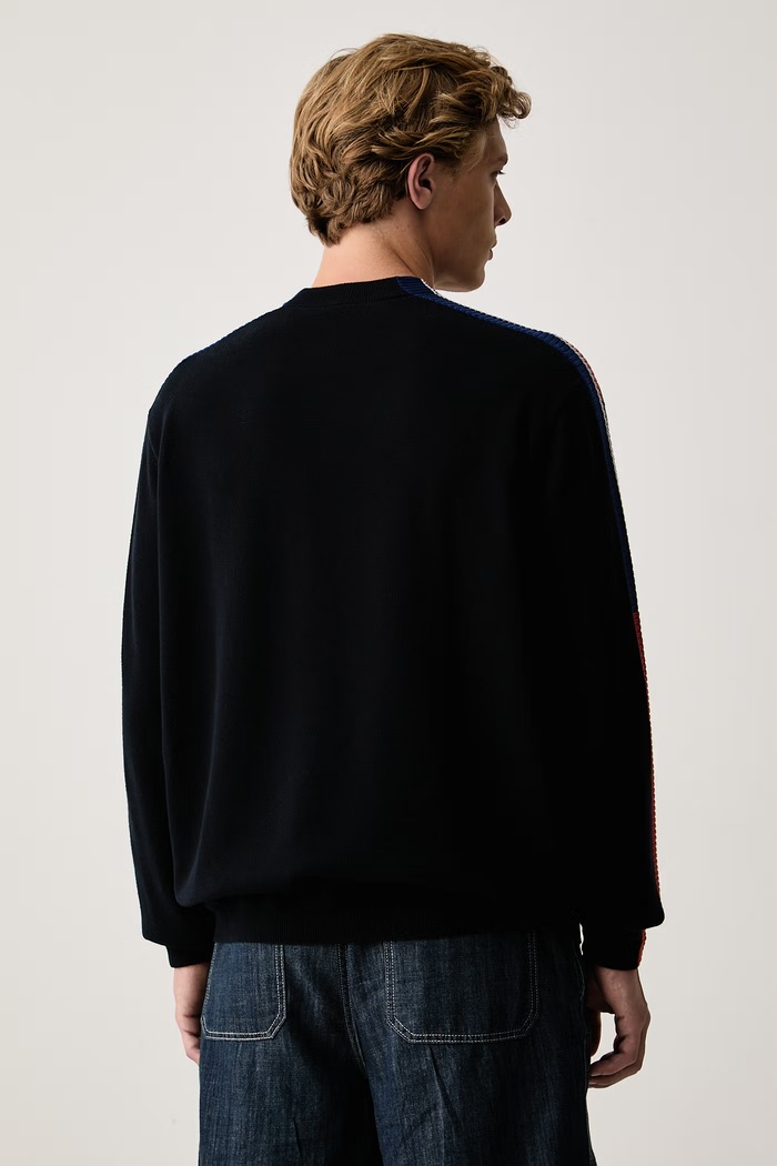 Odzież Armani Exchange Sweter męski bawełniany XM002722.AF11960 granatowy