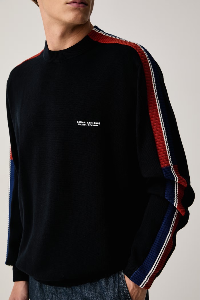 Sweter męski bawełniany Armani Exchange XM002722.AF11960 granatowy