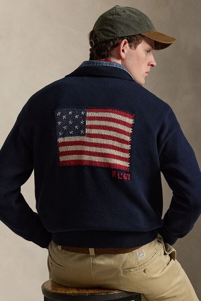 Polo Ralph Lauren sweter bawełniany męski 710B20258001 granatowy AW26