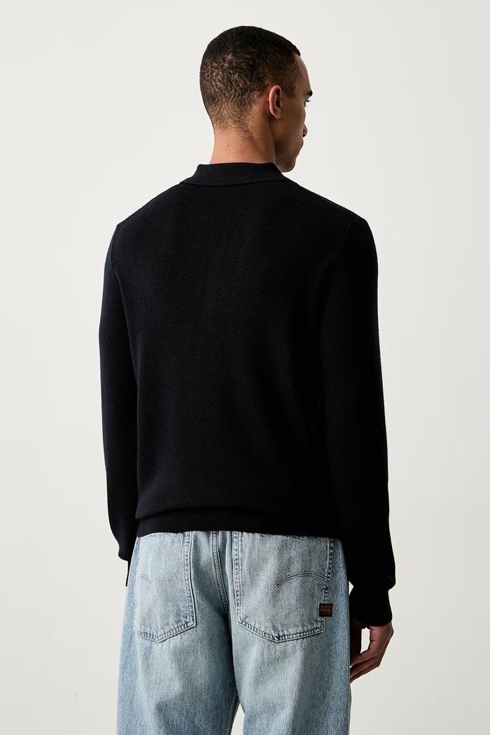 Odzież Trussardi sweter męski wełniany M0788000131N granatowy