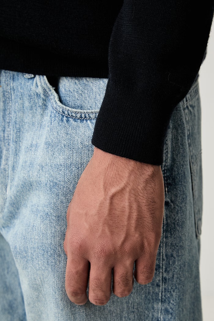 Trussardi sweter męski wełniany M0788000131N granatowy