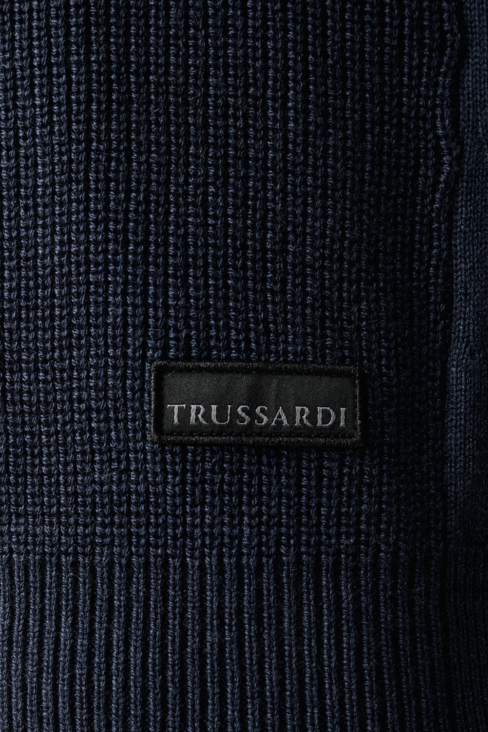 Sweter męski z wełną Trussardi granatowy M0308000120N
