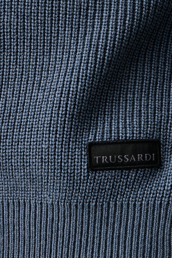 Sweter męski z wełną Trussardi niebieski M0308000120N