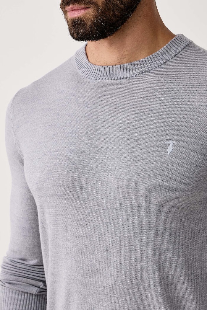 Sweter męski wełniany Trussardi M1508000210N niebieski