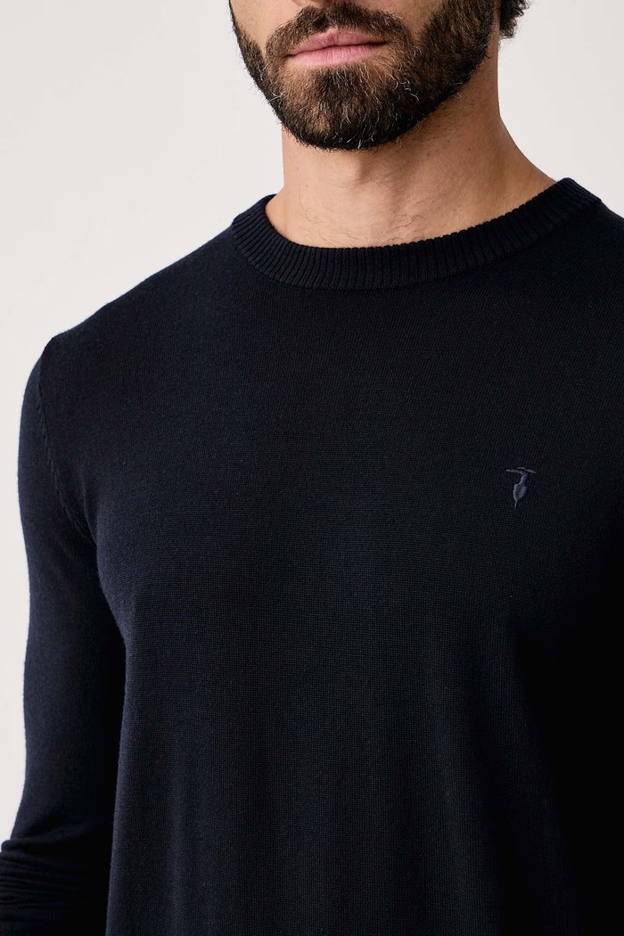 Sweter męski wełniany Trussardi M1508000210N granatowy