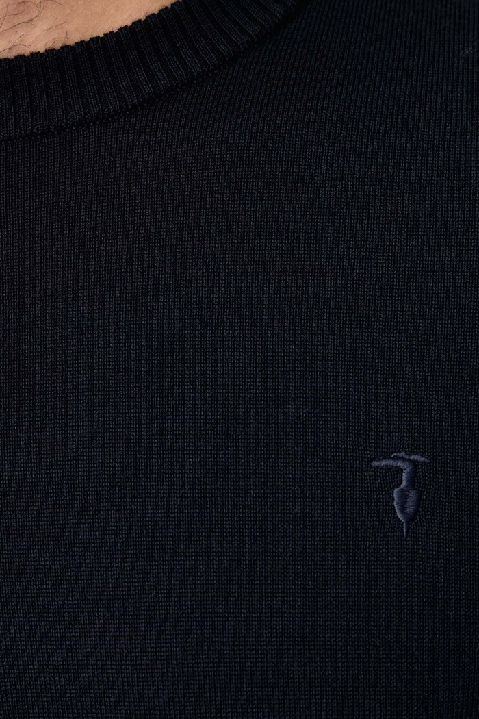 Sweter męski wełniany Trussardi granatowy M1508000210N