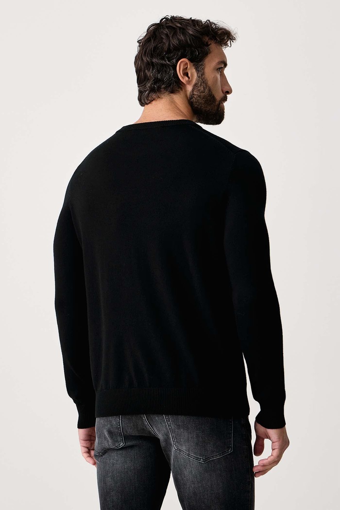 Odzież Trussardi Sweter męski wełniany M1508000210N czarny