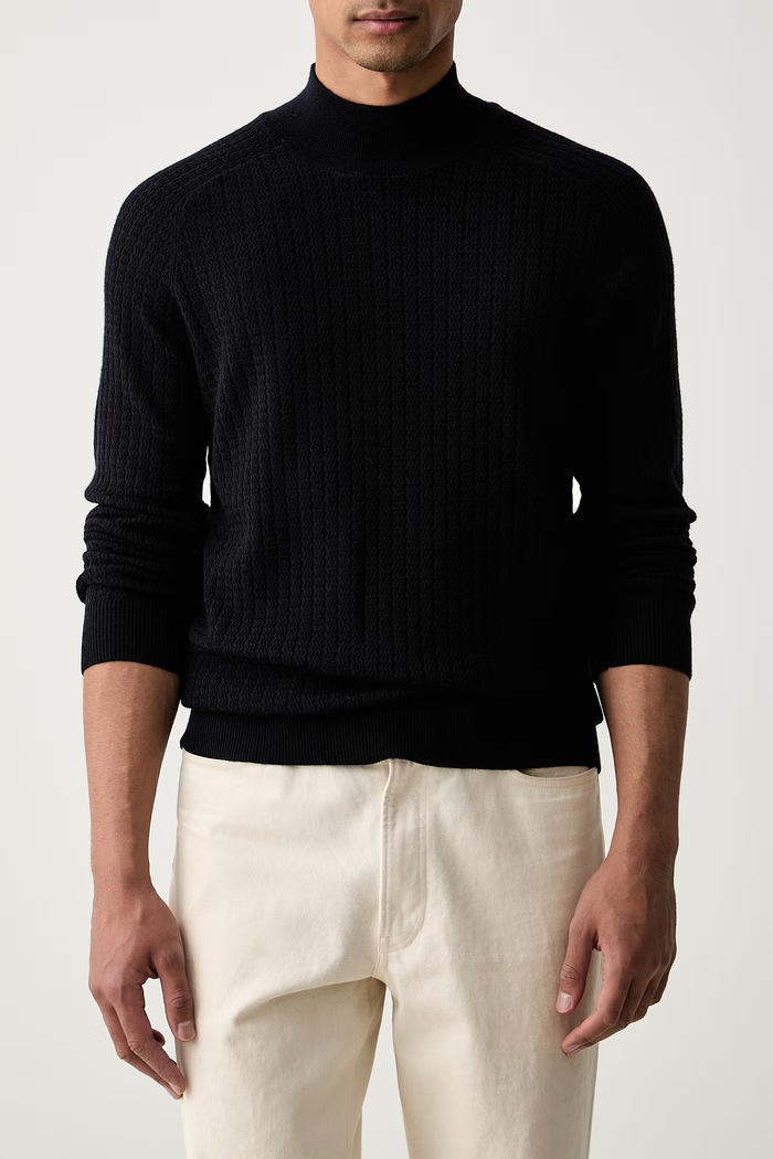 Trussardi półgolf męski wełniany granatowy M0158000113N