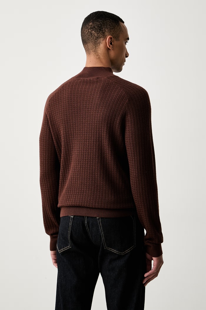 Odzież Trussardi półgolf męski wełniany M0158000113N brązowy