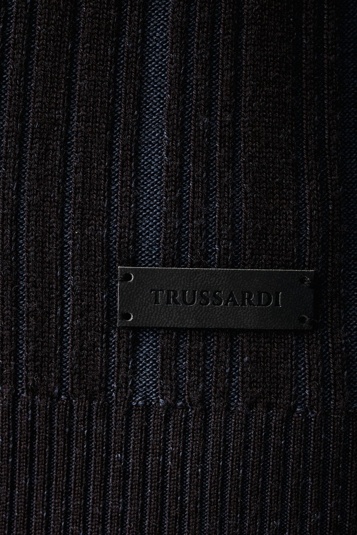 Sweter męski wełniany Trussardi granatowy M0098000107N