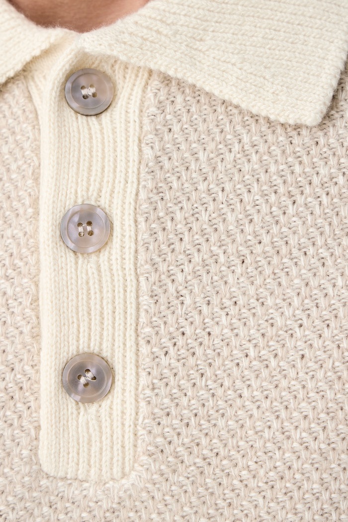 Sweter męski z wełną Joop! 30104713 beżowy